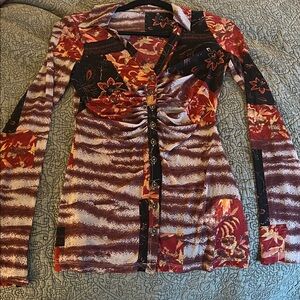 Free People Lucky Shirtee XS knit Top shirt blouse